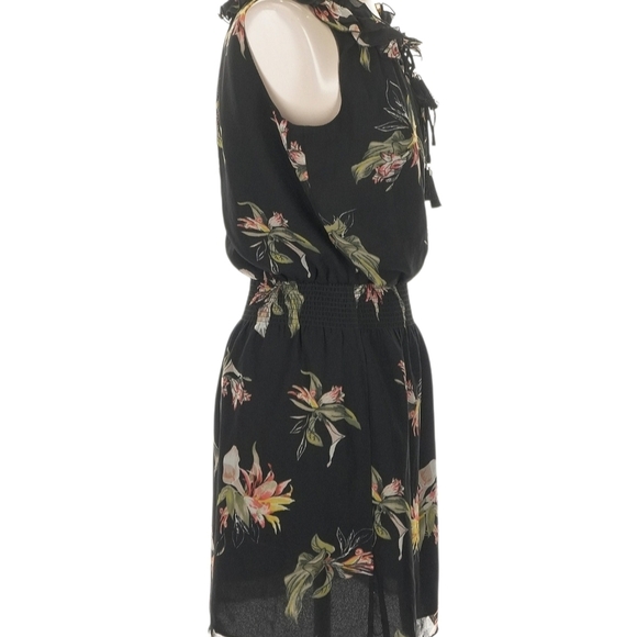 White House Black Market Black Floral Mini Dress - Picture 5 of 6